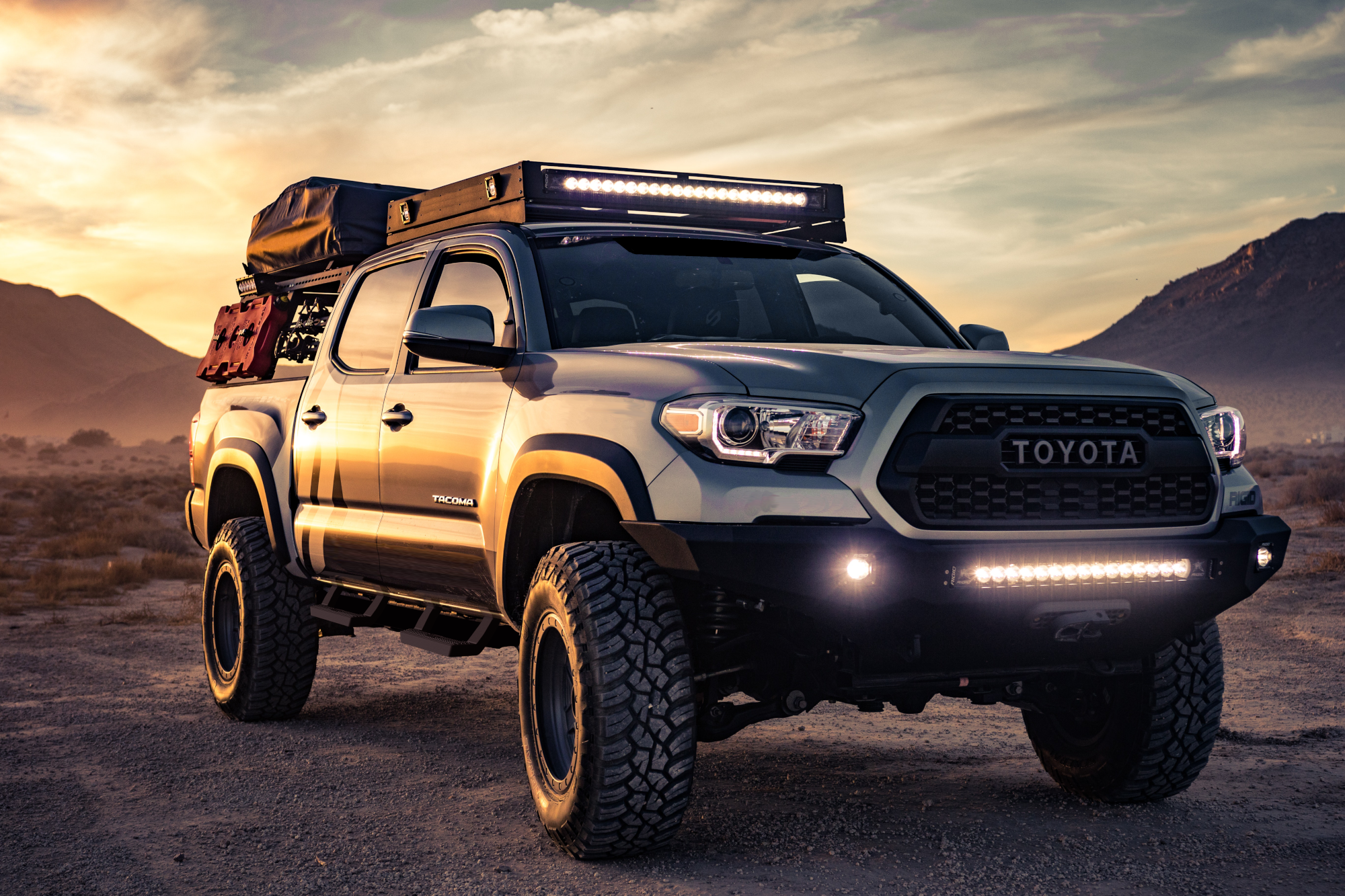 Toyota Tacoma Truck off-roading in desert