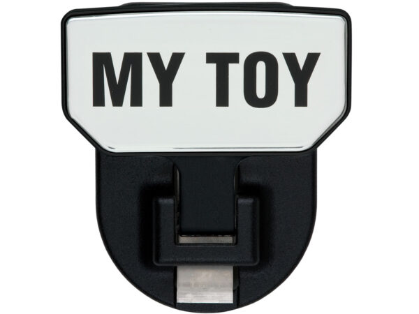 HD Hitch with text "My Toy"